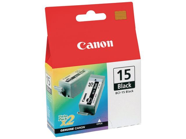 Canon Inkjet BCI-15BK zwart (pak 2 stuks)