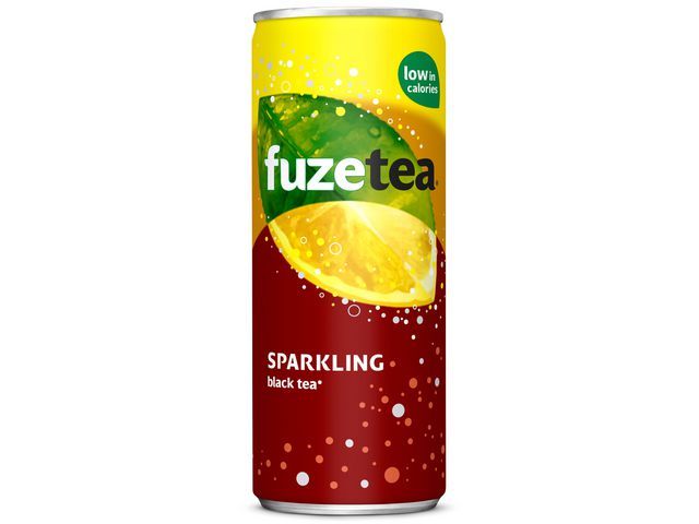Frisdrank Fuze tea black 0,25L blik/pk24