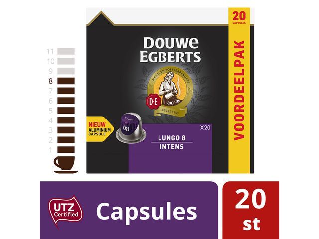 Koffie capsule DE lungo 8 intns /ds10x20
