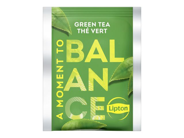 Lipton Green Tea Pure, 25 afzonderlijk verpakte theezakjes (doos 6 x 25 stuks)