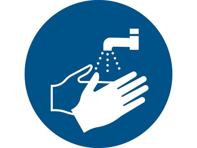 Picto Handen wassen verplicht D200mm bl